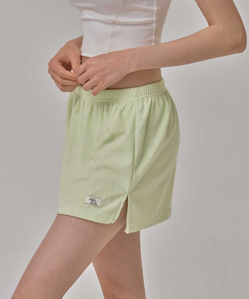 Bikini Bender Terry Slit Cover-Up Skirt - Yellow Green