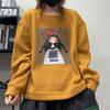 Зима 2025 Корейский Стиль Мультяшная Девочка Плюс Бархат Свободный Повседневный Худи-Пуловер