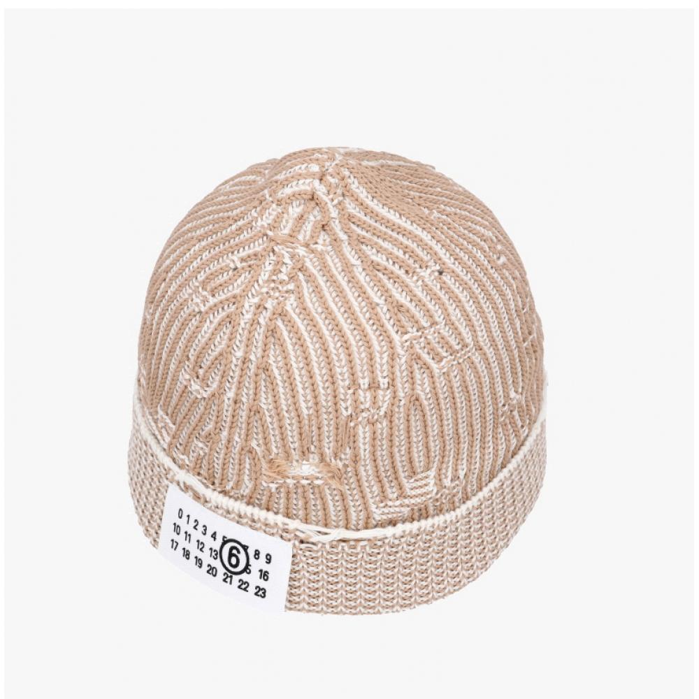 Maison Margiela Mm6 Шапка-бини в рубчик с нашивкой-логотипом S52tb0011 M13214