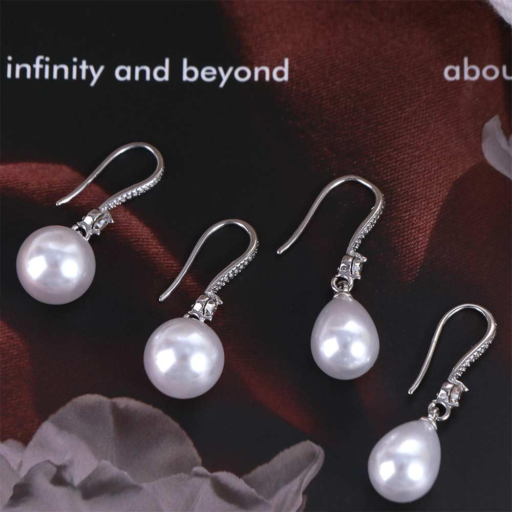 Серьги-капли из имитации пресноводного жемчуга, форма капли воды, крючок для уха, длинные серьги, ювелирные украшения для ушей