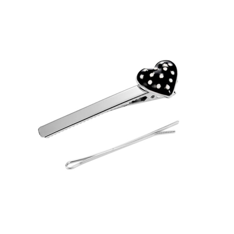 Nff Dot Heart Hairpin-black