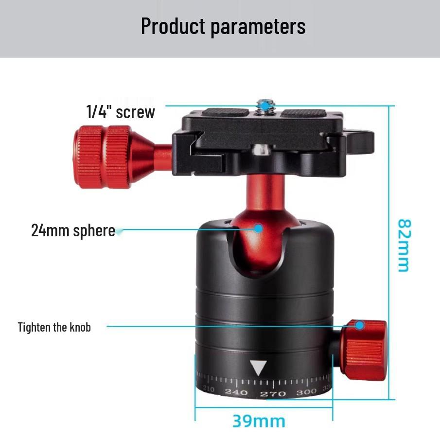 2D Panoramic DSLR Pan Tilt Head with Hydraulic Damping Ball for Photography & Videography Tripod Set
