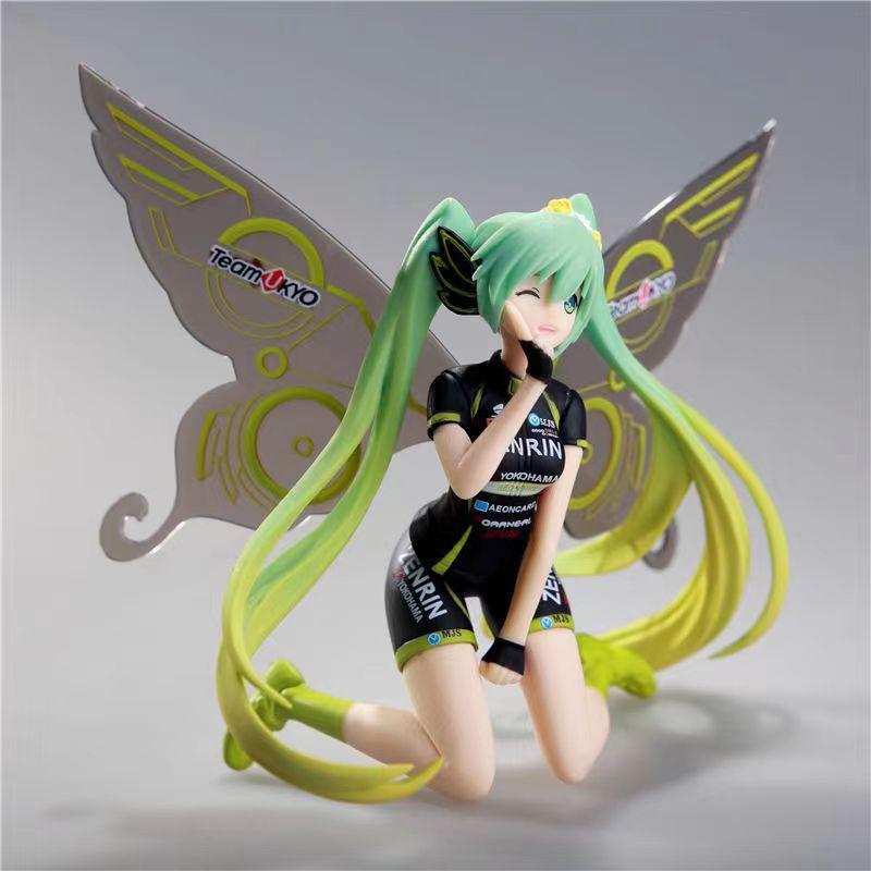 High-Quality Sakura Hatsune Miku PVC Doll with Decorative Chassis Ornaments