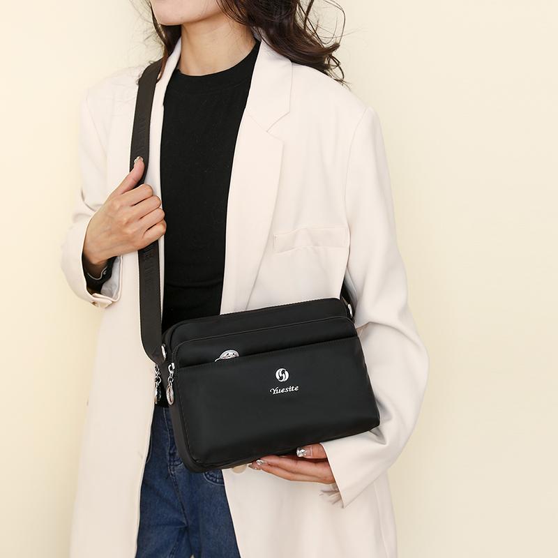 Нейлоновая сумка через плечо, женская сумка на плечо, материнская сумка, многослойная маленькая квадратная сумка для выхода в свет