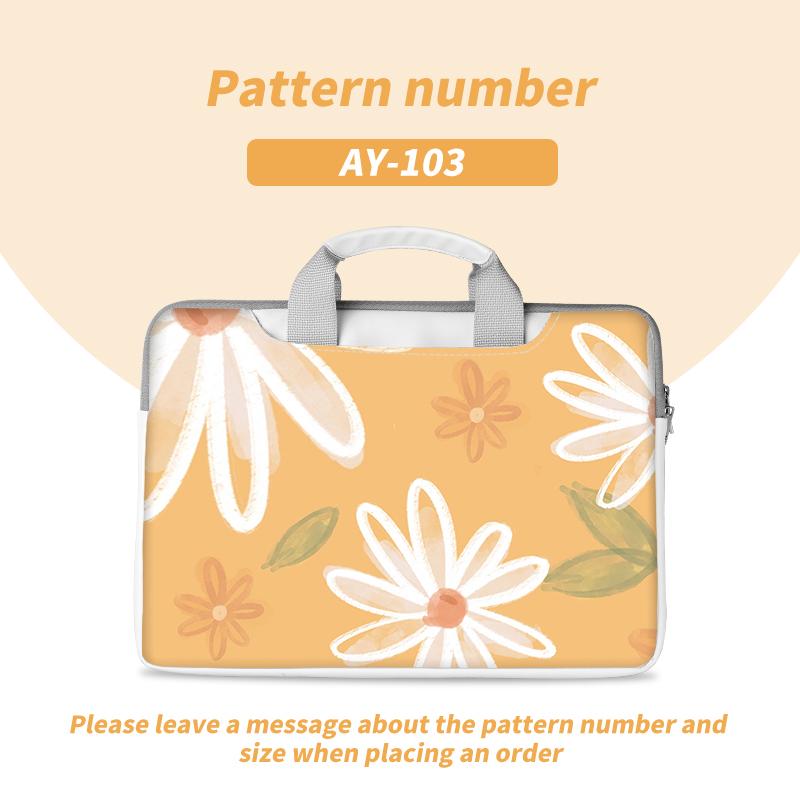 Сумка для ноутбука с цветочным принтом разных размеров 13, 14, 15, 16, 17 дюймов, многоцелевая сумка через плечо для Macbook/HP/Lenovo/Acer/Asus