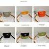 Solid Color Canvas Crossbody Bag Korean Style Dumplings Bag Portable Sports Shoulder Bag  Student