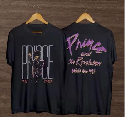 Винтажная футболка 1985 года Prince And The Revolution Purple Rain World Tour Новая новая Унисекс Футболка