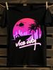 Ретро-футболка Vice City Мужская футболка Женские футболки с принтом букв Футболка с короткими рукавами Повседневная уличная футболка Топ