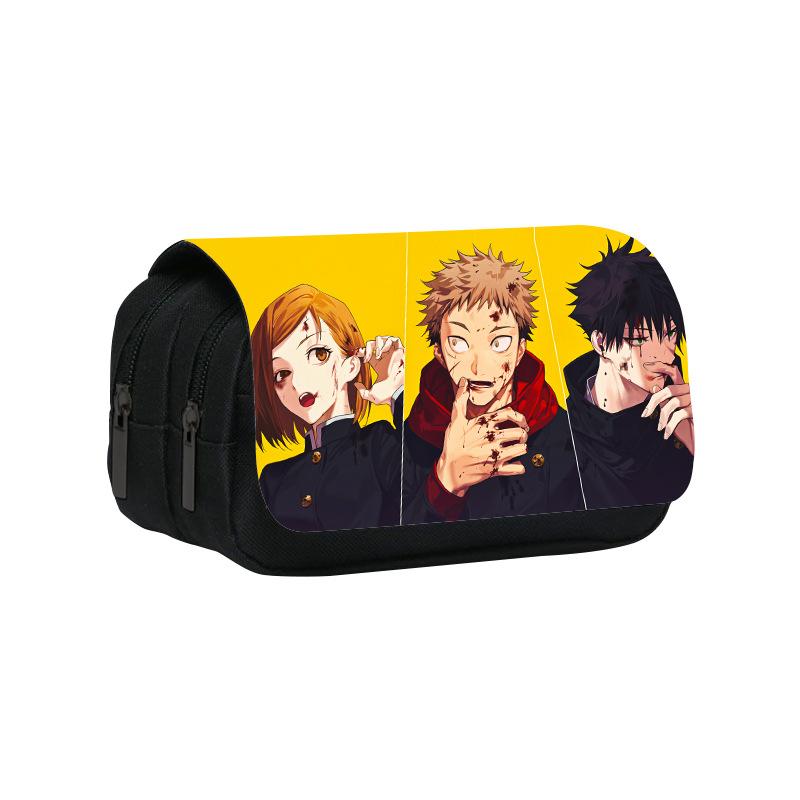 Новый модный двухуровневый пенал Jujutsu Kaisen с аниме-принтом для учеников начальной и средней школы CLE