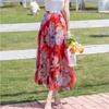 Tooxika Chiffon Skirt, Floral Holiday Style Beach Skirt
