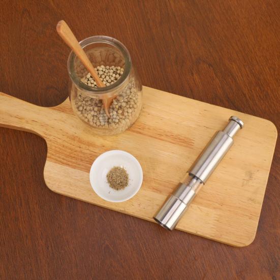 Мельница для соли и перца из нержавеющей стали, многоразовая мельница для перца с кнопкой насоса для черного перца, морской соли, специй