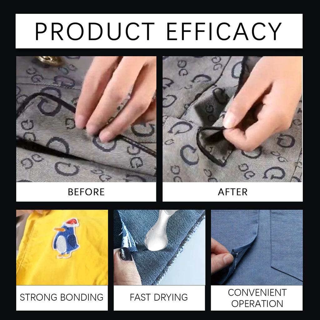 Клей для ткани, жидкий клей для заплаток, портативный, компактный, водонепроницаемый, износостойкий, долговечный и стабильный в использовании, 50 мл