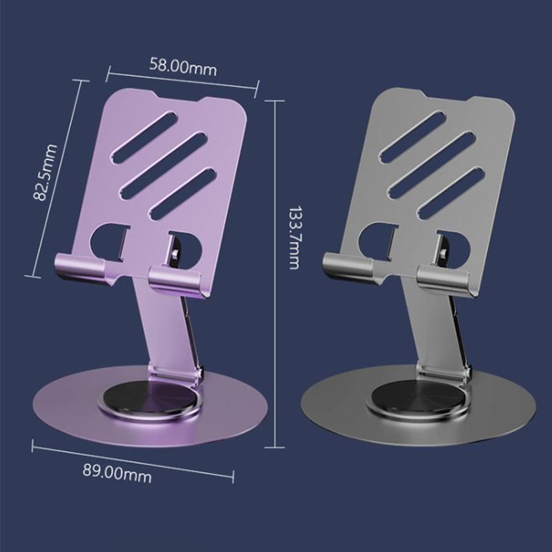Металлический держатель для мобильного телефона и планшета с вращением на 360°, противоскользящий, складной, регулируемый, портативный, ленивый, настольный, крепление для мобильного телефона