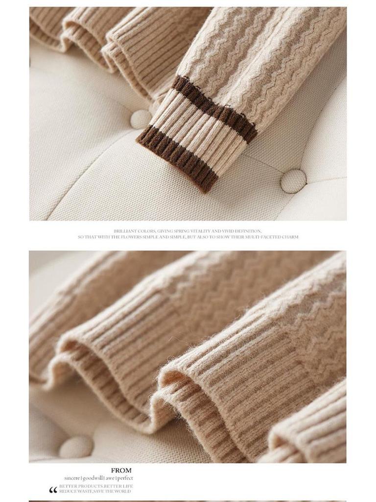 Модный женский вязаный свитер из двух частей в ленивом стиле – мягкий, липкий и уютный для осени/зимы