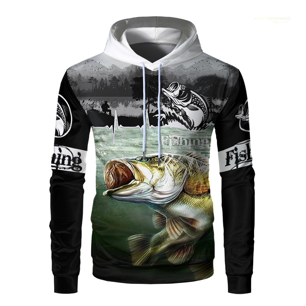 Рыбалка Смешное Животное Мужские Толстовки Басс Марлин 3D Принт Модные Пуловеры Толстовки Повседневные Оверсайз Рыба Харадзюку Женская Толстовка