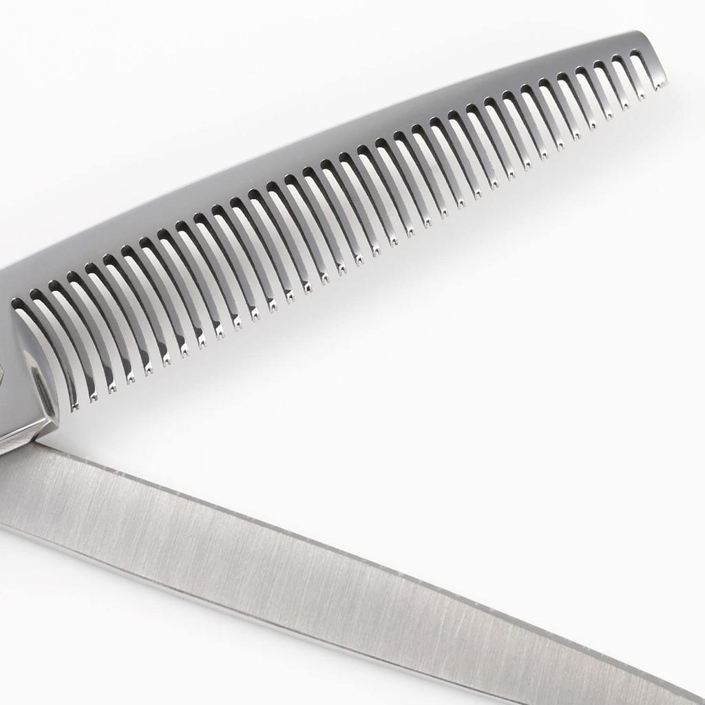 Японские ножницы DEEDS, производитель специализированных ножниц, естественная отделка, прореживание, домашняя стрижка, скорость очистки около (6,0 дюймов, 25%) АД-02