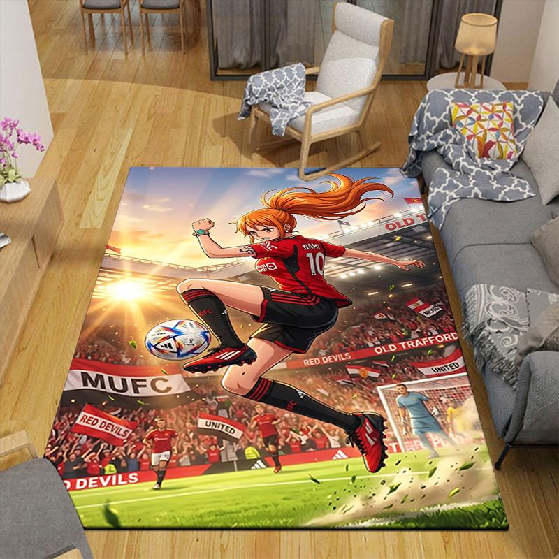 1pc Girl Power Soccer Rug, Office Carpet Indoor Outdoor Entrance Doormat, Non-Slip Soft And Comfortable, Living Room. Q714035