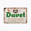 Хисун Жестяная вывеска HD Жестяная вывеска Винтажная Реклама пива Duvel Настенный декор Ретро Сохраняйте спокойствие и пейте Duvel Искусство Металлическая жестяная вывеска для Бара Мужской комнаты Паба