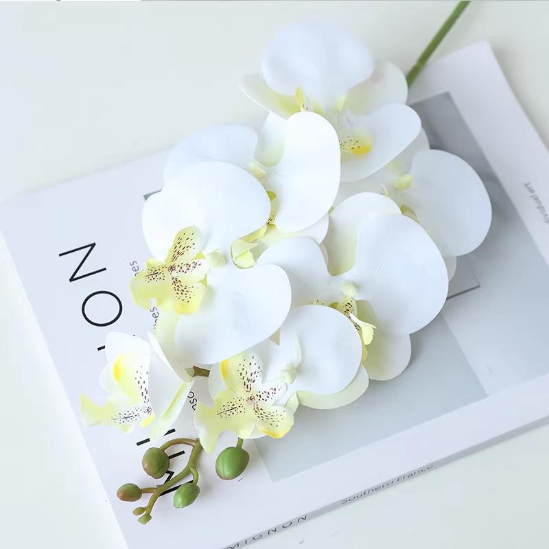 Artificial Phalaenopsis Orchid: Elegant Home Decor Faux Flower Arrangement for Living Room