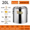 Large Capacity 304 Stainless Steel Insulated Bucket - 3-Layer Thickened Sealed for Rice, Soup, Tea, Hot Water, and Soy Milk