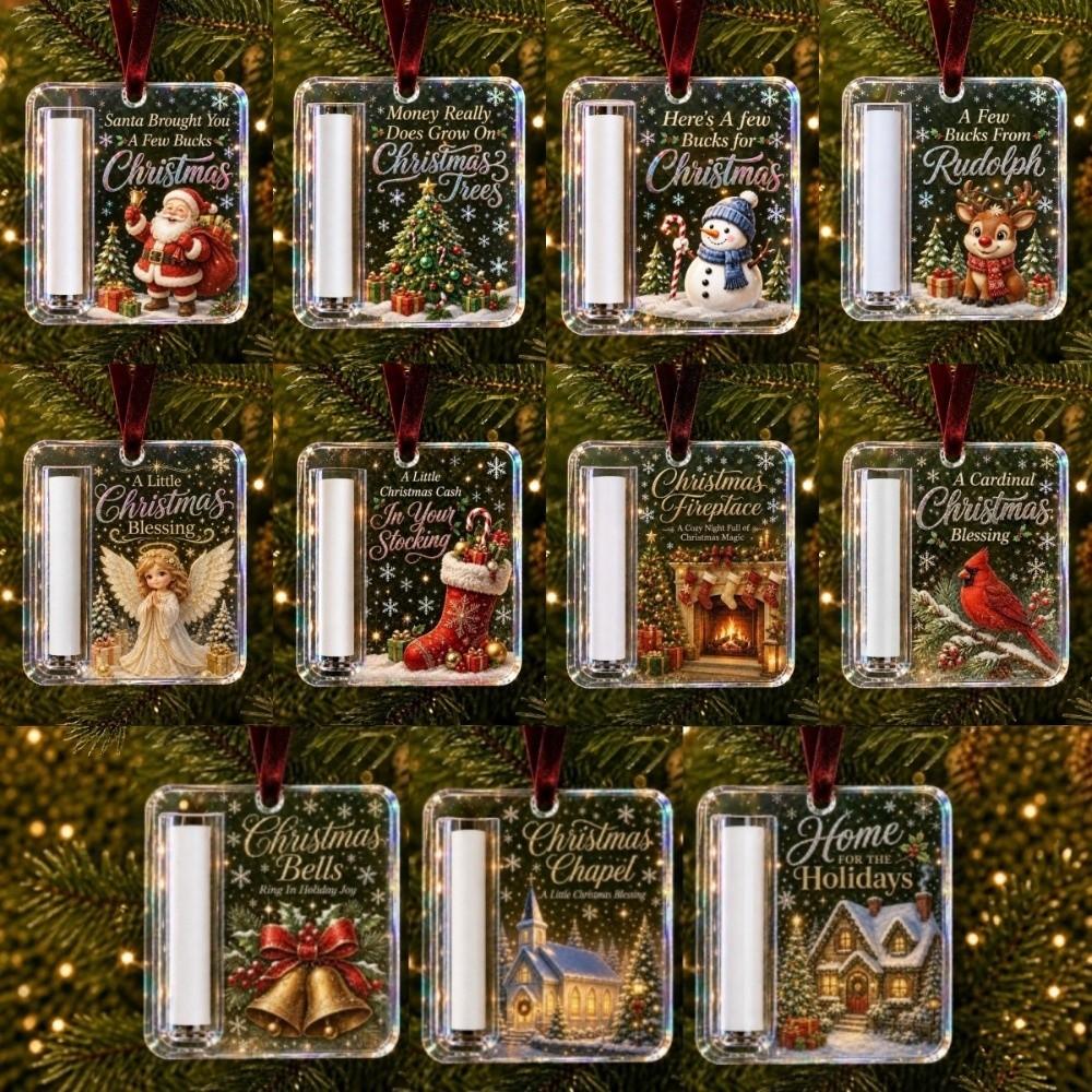 Creative Cash Money Holder Durable Material Holiday Tree Decoration Keepsake Gift Christmas