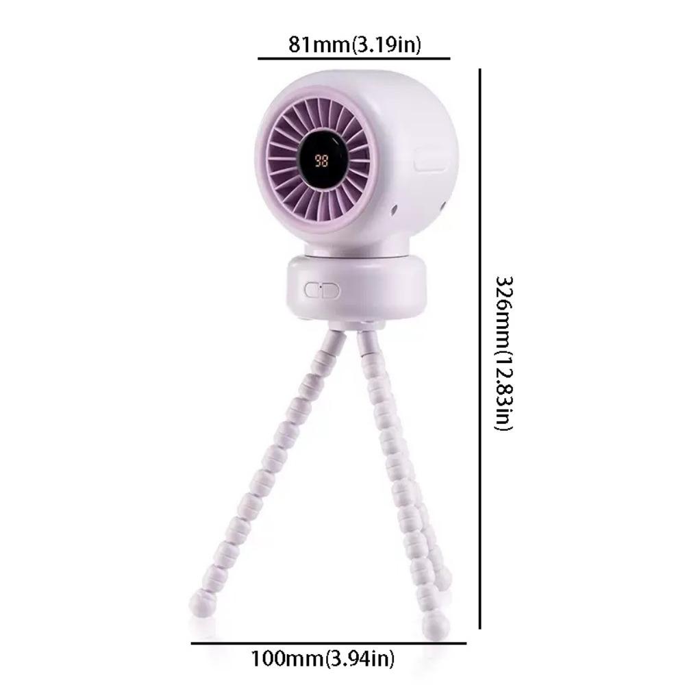 12H Runtime Baby Stroller Fan 3600mAh Rechargeable Fan Intelligent Octopus Clip Fan Children Use
