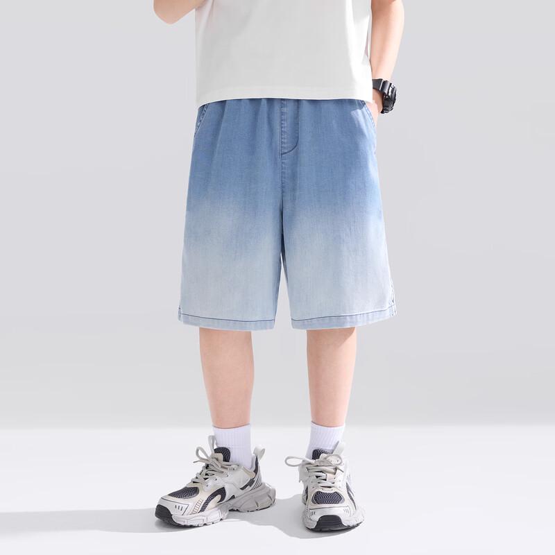 Boy's Washed Gradient Cool-Feel Denim Shorts