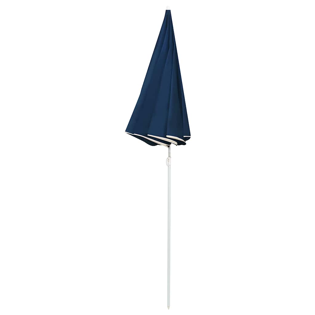 Blue Sun Umbrella with Steel Pole 180 cm