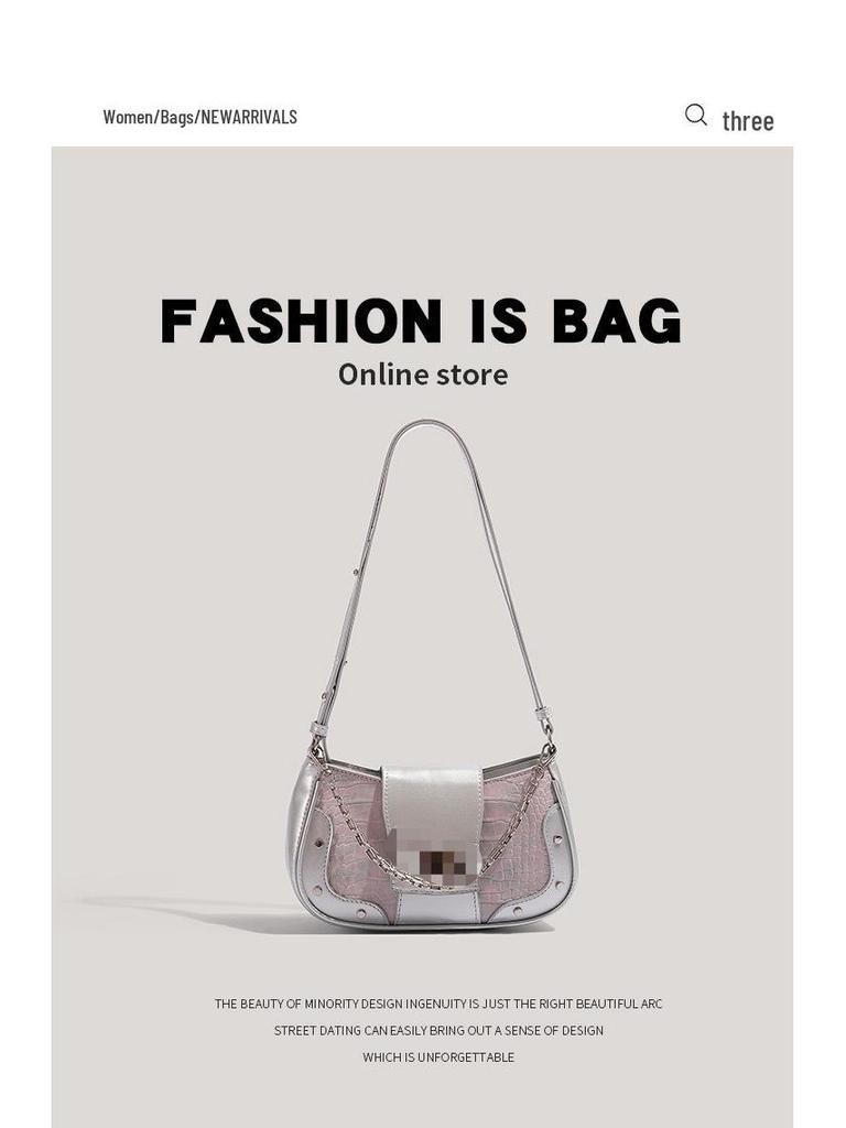 Шикарная сумка кроссбоди с узором крокодила 2024 года - Универсальная сумка на плечо, ручная, подмышечная сумка с модной цепочкой для любителей пикантного стиля.