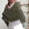 1/2Pcs Knitted Cable Wrap with Sleeves Bohemian Style Sweater Scarf Open Stitch Hollow Crochet Braided Scarf Shawl