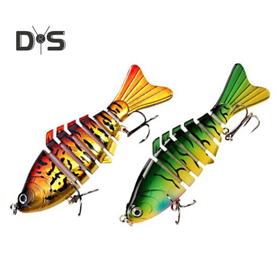 10 см/15,5 г многосочлененная рыболовная приманка с крючками, реалистичная 7-секционная приманка для свимбейта, бионическая жесткая искусственная приманка, аксессуары для рыбалки в пресной и соленой воде