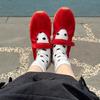 Кеды Мэри Джейн женские новые повседневные красные с легким ртом одинарные туфли женские ретро платформа балетки женские