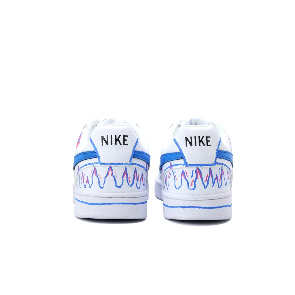 Nike Court Vision 1 Electronic Toys, Sweetheart, Street PU Low top Skateboard Shoes Unisex White Blue DH2987-101(team1925)