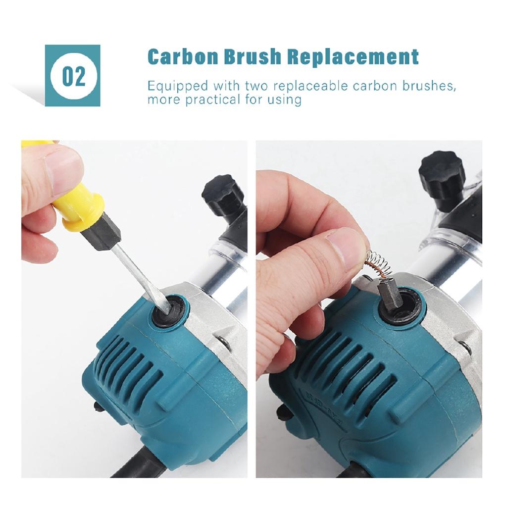 Электрический триммер 30000 об/мин Электрический ручной кромочный триммер-фрезер для дерева и ламината Набор для фрезерования пазов 1200 Вт