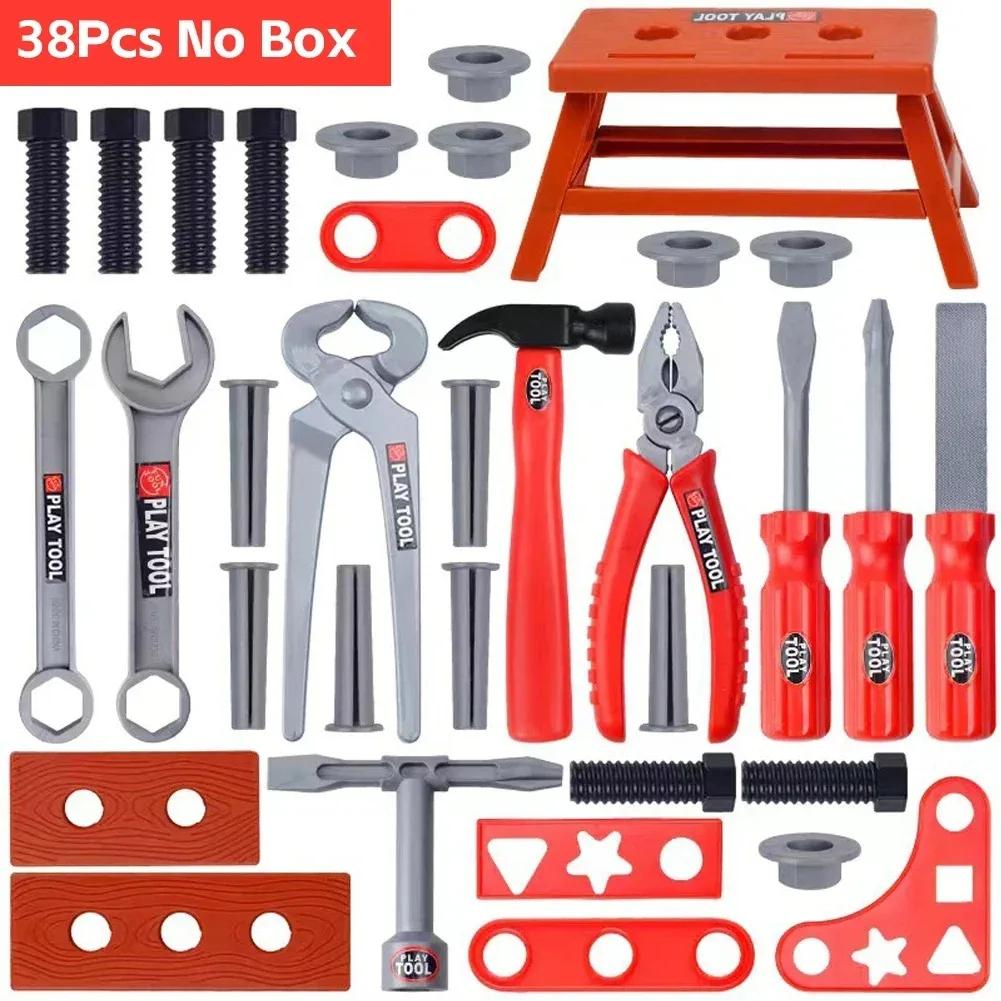 Pretend Tools Kit Toys 38/41 PCS Play Repair Tool Set Engineer Simulated Plastic Construction Toys Toddler Kids Boys Gift