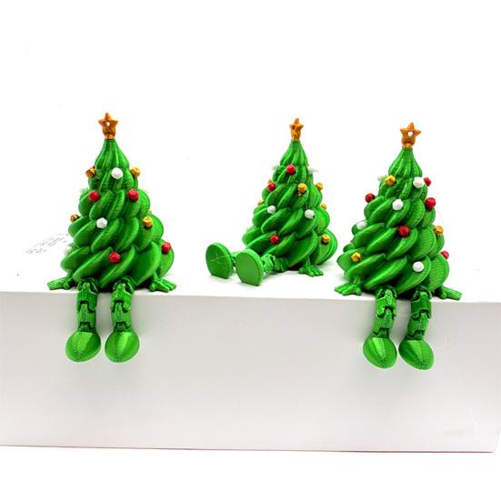Articulated Christmas Tree Shelf Sitter 3D Printed Christmas Tree Desktop Figurine