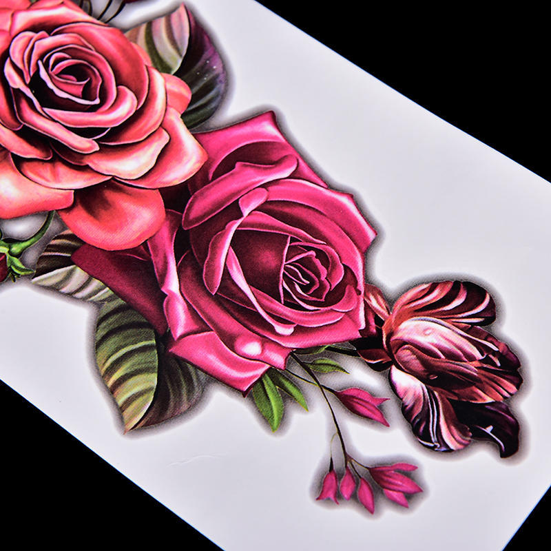 Fashion Fake Temporary Tattoo Sticker Rose Flower Arm Body Waterproof Women Art
