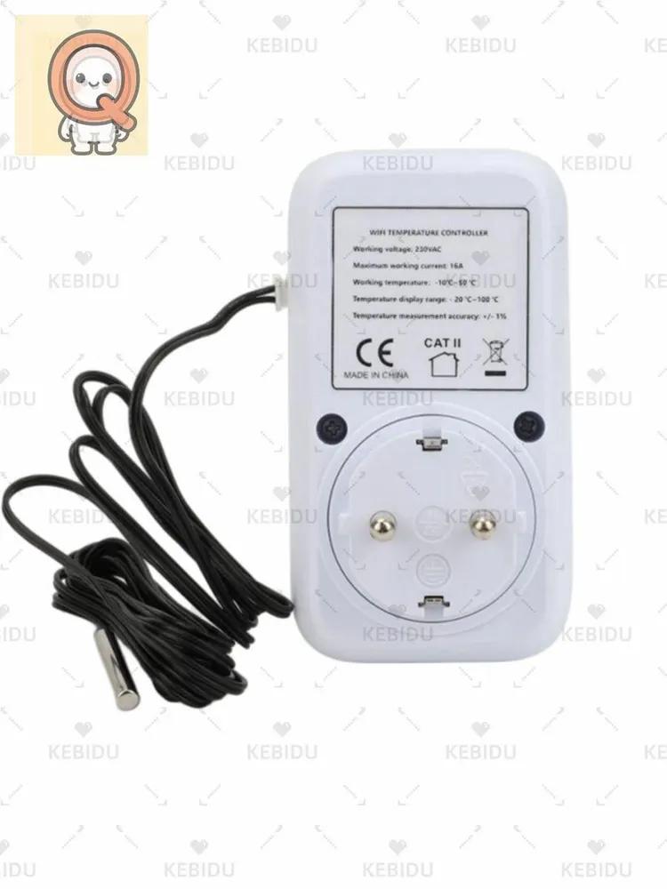 kebidu Thermostat before 3680Wt For convectors, For de-icing systems, black & grey, matte black