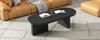 N625P300081S) 119.7*49.8*35.5 cm Black Modern Minimalist Coffee Table, Spray-Painted Living Room Table, Oval, MDF