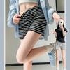 Striped Sweatpants Shorts Children's Summer New Loose and Thin High Waist Wear Casual Yoga Wide Leg Pants Hot Pants