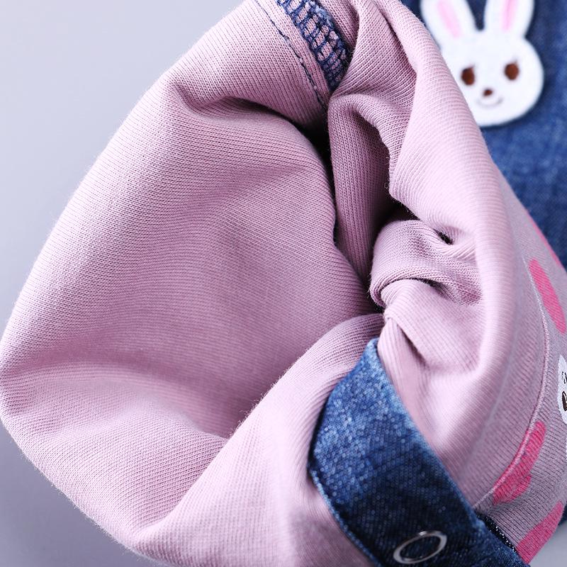 Children's Cartoon Five Bears & Rabbits Denim Overalls for Spring/Autumn