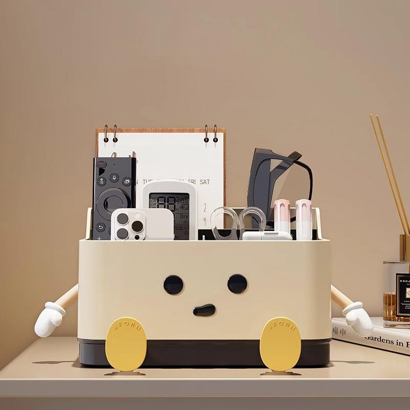 Desktop Storage Box Living Room Remote Control Organizing Box Office Dormitory Stationery Storage Box Cosmetic Storage Shelf