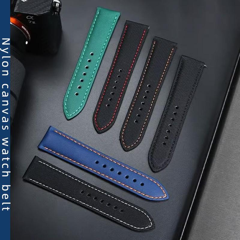 Классический 20 мм 21 мм 22 мм 23 мм 24 мм нейлоновый кожаный ремешок для часов Seiko № 5 Rolex longines WATCH Мужской Женский холщовый тканевый ремешок для часов