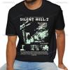 Silent Hill 2 Видеоигра Черная Ретро Игровая Футболка Высокое Качество Чистый Хлопок Футболки Личность Мужская Одежда Повседневная Ropa Hombre