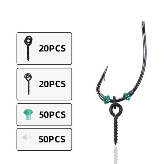 Резиновые бусины, аксессуары для крючков для ловли карпа, компактный дизайн, портативный, универсальный, простая установка, комплект фиксаторов для крючков для ловли рыбы