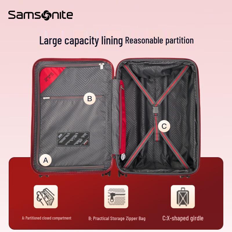 Samsonite 28-inch Expandable PC Hardside Luggage - Red