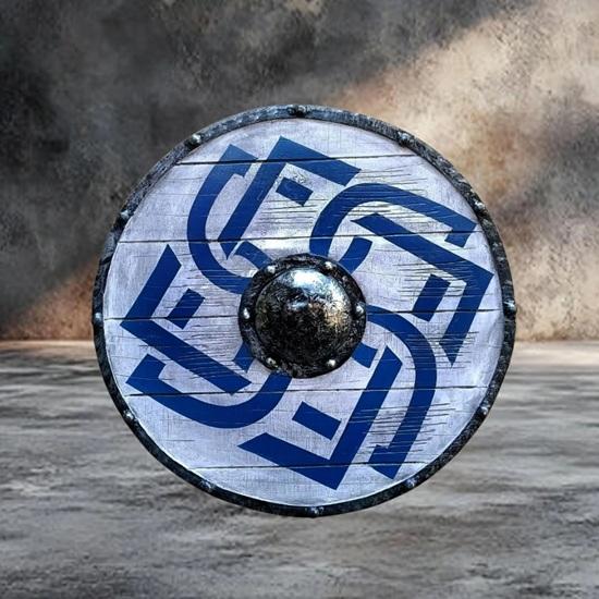 60.96 Cm Authentic Battleworn Wooden Viking Shield Warrior Shield Ancient War Round Shield Best Gift Decorative