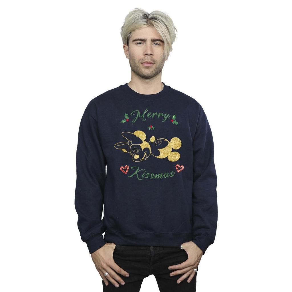 Disney Mens Mickey Mouse Merry Kissmas Sweatshirt