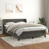 3127554 vidaXL Divan Bed and Mattress Dark Grey 140x200cm Velvet