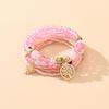 Women Bracelets Beaded Multilayer Faux Glaze Jewelry Bohemian Stackable Bangles for Party